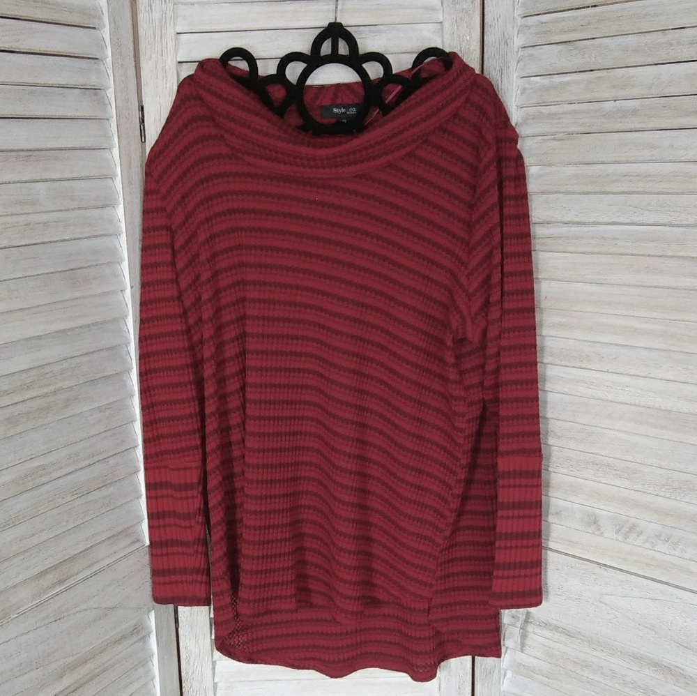 NWT Style & Co. Lightweight sweater RED stripes